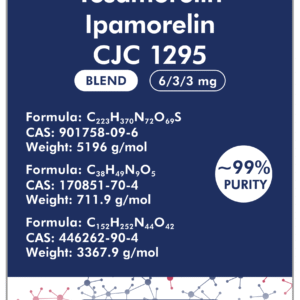 Tesamorelin, Ipamorelin, CJC 1295 no DAC (6/3/3 mg Blend)